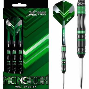 XQMax - Monsoon - darts - 22 gram - dartpijlen - 90% tungsten - steeltip