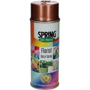 Koperkleurige spuitverf | Inhoud 400 milliliter | Spring Pro Florist deco spray | Per spuitbus te bestellen