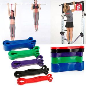 Weerstandsbanden | 5-Set Fitness Resistance Bands | Pull up banden | Sport Elastieken | Fitnessbands | Calisthenics en Crossfit | Powerlifting banden | Fitness elastiek |10kg | 15kg | 25kg | 35kg | 45kg | incl GRATIS Draagtas