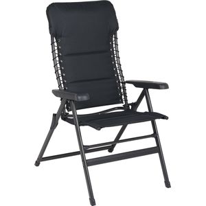 Campart Campingstoel CH-0696- Vouwstoel Mollema - Verstelbare standen en opvouwbaar - Hoogwaardig aluminium frame - Lichtgewicht - 600D Polyester - incl Hoofdsteun - Stoel Camping en Tuin - Grijs