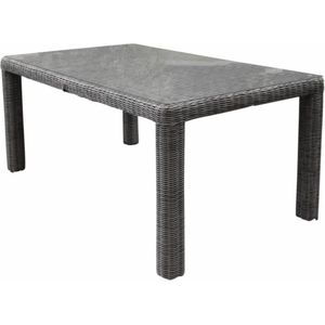 Bergamo dining tuintafel 180x100xH78 cm wit grijs