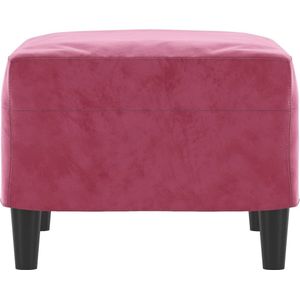 vidaXL - Voetenbank - 60x50x41 - cm - fluweel - wijnrood