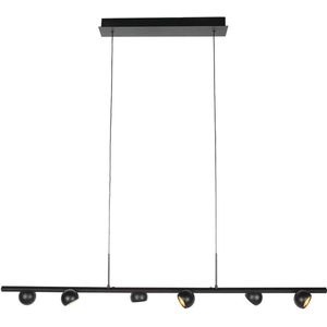 Moderne zwarte design hanglamp Marcadore | 6 lichts led