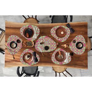 Placemat organisch - Placemats organic - Onderleggers - Abstract - Patroon - Lavalamp - Hippie - 10 stuks