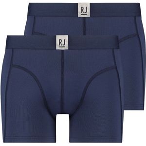 RJ Bodywear Pure Color Jort boxer (2-pack) - heren boxer lang - donkerblauw - Maat: XL