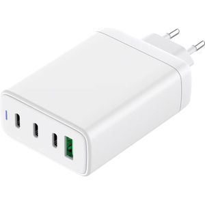 Voltma® PH150ACCC 150 Watt snellader - Snelle Multi-Poort GaN Oplader van 150W met 3x USB-C en 1x USB-A - 150 Watt snellader - Samsung oplaadadapter - snellader iPhone, Usb c Laptop adapter, Macbook lader