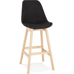 Scandinavische 'TERESA' barkruk van zwarte stof
