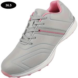 Livano Golfschoenen Dames- Sneakers - Golfkleding - Golfschoenen Antislip - Waterdicht - Golfen - Grijs & Roze - Maat 38.5