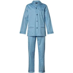 Gentlemen - klassieke heren pyjama 9421 met doorknoop - 100% katoen - blue - maat 56