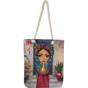 Omyda - Schoudertas - Frida Kahlo - Gobelin stof - Dames - Canvas - Tote - Handtas - Bag