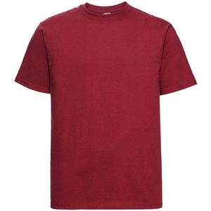 Russell Europa Heren Klassiek Zwaargewicht Ringspun Korte Mouwen T-Shirt (Klassiek rood)