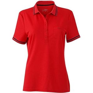 James and Nicholson Dames/dames Poloshirt (Rood/zwart)