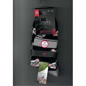 heren Sokken -Naadloos - Duo pack - Fijn katoen Zeer hoge kwaliteit - ook geschikt als geschenk