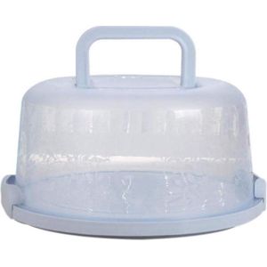 Fresh-taarthouder rond met kap Fresh taartschaal taartvorm taartvorm taartdoos BPA-vrije kunststof taarttransportbox (blauw)