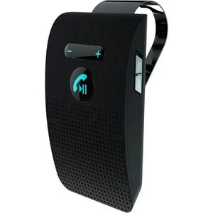 DrPhone Multipoint - Handsfree - Auto Accessoires - Bellen - Draadloze Bluetooth Carkit met Spraakbesturing - 2 Telefoons Tegelijk Verbinden - Zwart