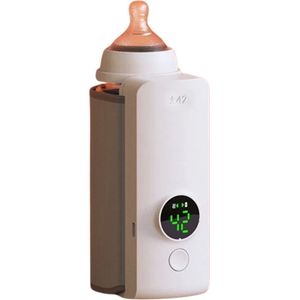 Clixify Clixify Flessenwarmer Onderweg met display - Klein maar fijn - 6 temperaturen - 6000mah - Draagbare Baby Flessenwarmer voor onderweg - Flesverwarmers - Draadloos USB Oplaadbaar