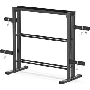 Halterstandaard met 3 niveaus voor gymnastiekgewichten thuis voor halters, kettlebells en halterschijven