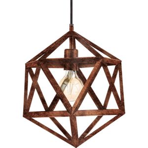 EGLO Vintage Embleton Hanglamp - 1 Lichts - Ø305mm. - Koper-Antiek