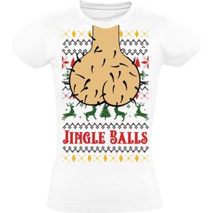 Kerst Jingle balls Dames T-shirt - kerstmis - foute kersttrui - jingle ball - grappig - shirt