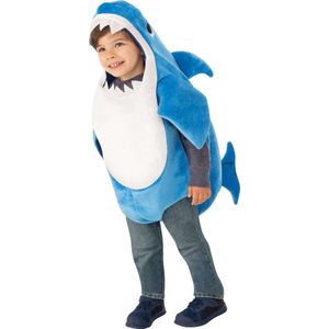 Rubies - Haai & Inktvis & Dolfijn & Walvis Kostuum - Daddy Shark Kostuum Jongen - Blauw, Wit / Beige - Maat 86 - Carnavalskleding - Verkleedkleding