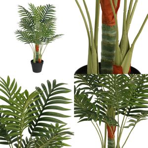 vidaXL Kunstpalmboom met 3 stammen 85 cm polypropeen groen - Kunstpalmboom - Kunstpalmbomen - Kunstplant - Nepplant