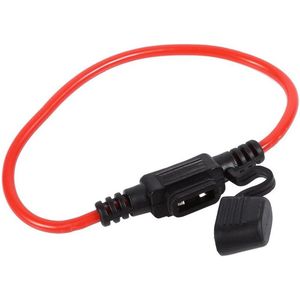 - 5 x Plat zekeringhouder voor in de auto | Waterdicht | 12V 30A - Standaard zekeringhouder behuizing waterdicht | Bedrading harnas | Auto