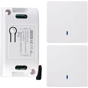 Titel: 433 MHZ draadloze lichtschakelaar set 10 A 220 V met ontvanger, zonder batterij - voor binnen en buiten