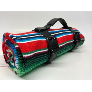 Dries Design D3SD - Mexicaanse deken – Dekenhouder – Harley – Chopper – Leder dekenhouder – Leren dekenhouder - Mexico sarapes – serapes – saltillos – Zwart - #300