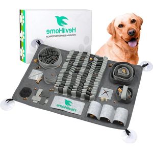 Snuffeltapijt voor honden - Intelligent interactief speelgoed - Likmat - Antislip en wasbaar - Robuust snuffeldeken