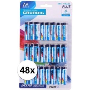 Grundig R06 AA batterijen 1.5 volt 48 stuks - Voordeelpak