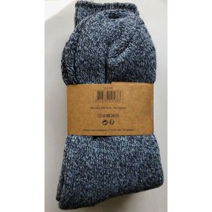 Boru noorse sokken - 2 pack - blauw gemeleerd - S378 - maat 43/45