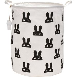 19,7 inch grote waterdichte coating ramee katoenen stof opvouwbare wasmand emmer cilindrische jute canvas opbergmand