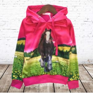 Hoodie met bont paard