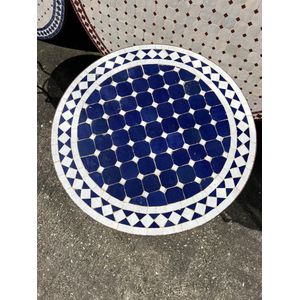 Ars longa mozaiektafel 50cm blauw/wit