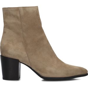 Notre-V At 156 Enkellaarsjes - Enkelboots met rits - Dames - Taupe - Maat 39