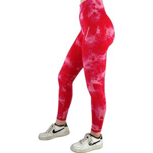 Hoog getailleerde push-up butt-lifting - sexy Naadloze workout strak Scrunch - Damesleggings - Yogabroeken Legging - Ademend, duurzaam, stretch, comfortabel, flexibel - kleur Flashy Rood - Maat M