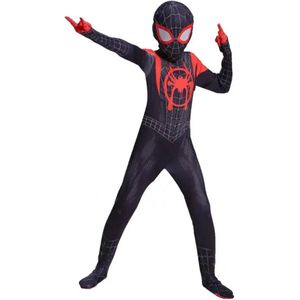 Superheldendroom - Spider-Man Miles Morales - 140 (8/9 Jaar) - Verkleedkleding - Superheldenpak