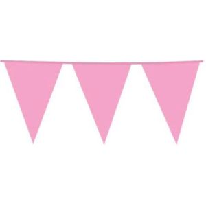 Reuze slinger - licht roze - vlag 30 x 45 cm - 10 meter