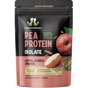 Plantpowders - Plantaardige Eiwitshake - Proteïne Poeder - Eiwitpoeder - Vegan Proteïne Shake - Appel/Kaneel - 1000 gram (33 shakes)
