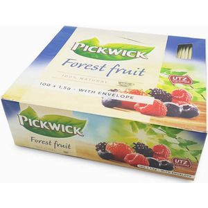 Thee pickwick forest fruit 100x1.5gr met envelop | Pak a 100 stuk | 6 stuks