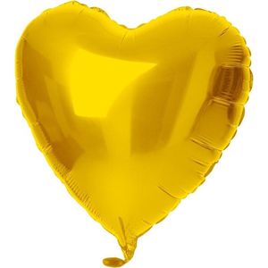 Folat - Folieballon hart goud (45cm)