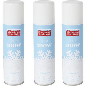 Sneeuwspuitbus 3 stuks - Schuimsneeuw - Kunstmatige sneeuw - Kerstsneeuw - Decoratieve sneeuwspray - Winterdecor spray - Sneeuwachtige textuurspray