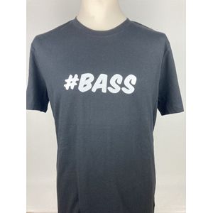 T-shirt #BASS - Heren - XL - Zwart