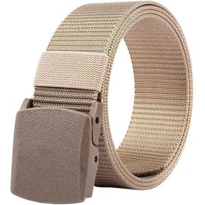 Premiumbelts® - Werkriem - Inkortbaar - Verstelbaar - Automatische Gesp Zwart - Riem Crème - 140 cm (model AY007)