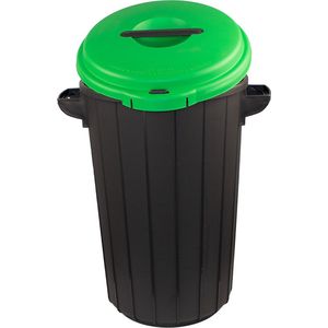 Eco Solution, Prullenbak met Deksel voor Afvalscheiding - 35L – Groen/Geel - Recycle – Afvalbak - Vuilnisbak – Afvalemmer – Afvalscheidingprullenbak – Vuilnisemmer – Sorteerafvalemmer – Kantoor – Keuken - School