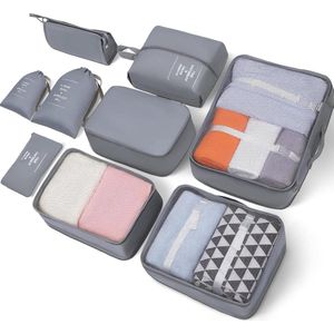 9-delige set waterdichte kofferorganizers - kledingtassen en schoenentas - tas met trekkoord van Permust Packing Cubes Backpack