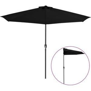 The Living Store Parasol - Halfrond - 300 x 155 x 223 cm - Zwart