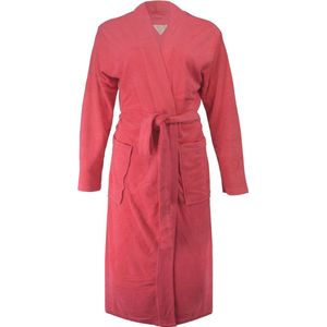 Tenderness - Dames Badjas - Badstof - Roze - Maat XXL