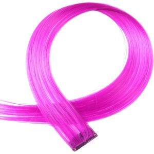 2 x Clip in Hairextension - paars - nephaar - Hair extension | haar extensie- carnaval haar - gekleurde extensions - extensions met clip