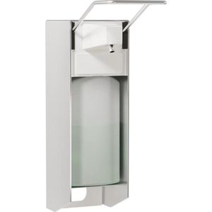 500 ml Wall Mount Soap Dispenser with Elbow Pressure - White Aluminium